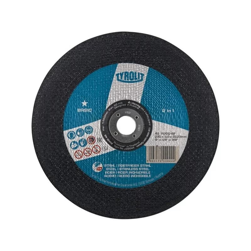 Disque a ebarber abrasif Tyrolit Basic* 2en1