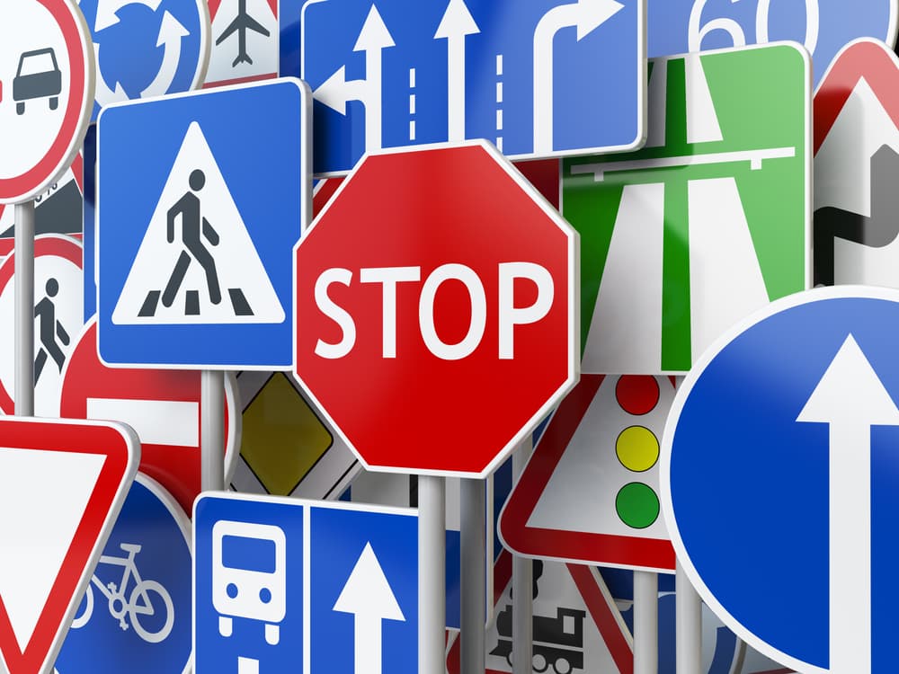 Panneau de signalisation temporaire de chantier