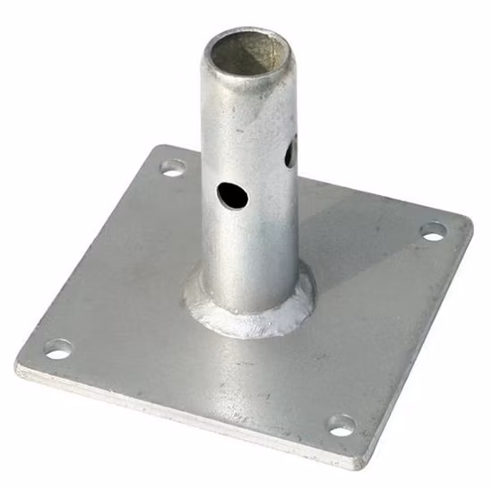 Plaque de base en acier pour échafaudage