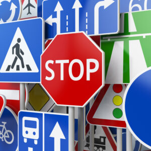 Panneau de signalisation temporaire de chantier