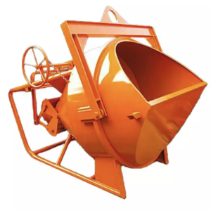 Benne à béton à tuyau couchée cylindro conique