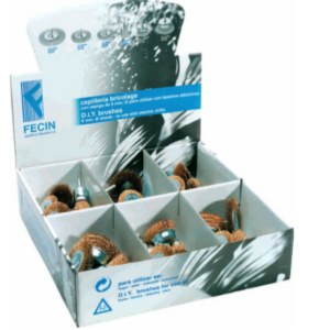 ASSORTIMENT DE BROSSES SUR TIGE 6MM – 1/4 – FECIN